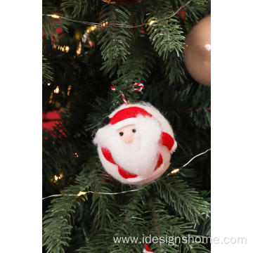 Handmade Christmas Ball Plush Santa Claus